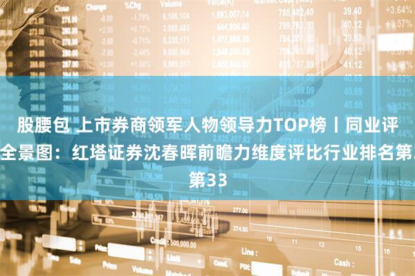 股腰包 上市券商领军人物领导力TOP榜丨同业评价全景图：红塔证券沈春晖前瞻力维度评比行业排名第33