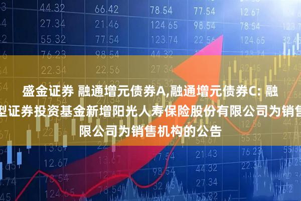 盛金证券 融通增元债券A,融通增元债券C: 融通增元债券型证券投资基金新增阳光人寿保险股份有限公司为销售机构的公告